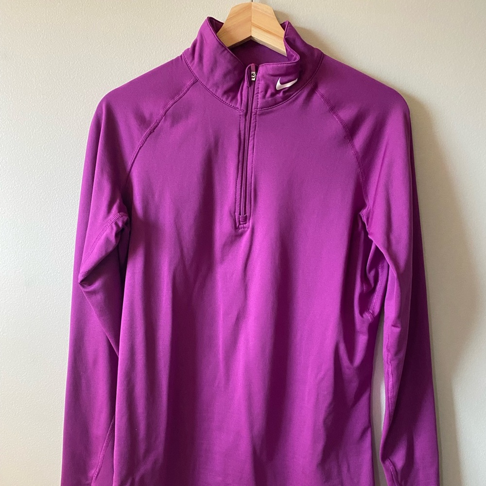 Nike Pro Combat Dri-Fit Nike Women's Dri-FIT Half-Zip Pullover Sz L - Picture 1 of 5